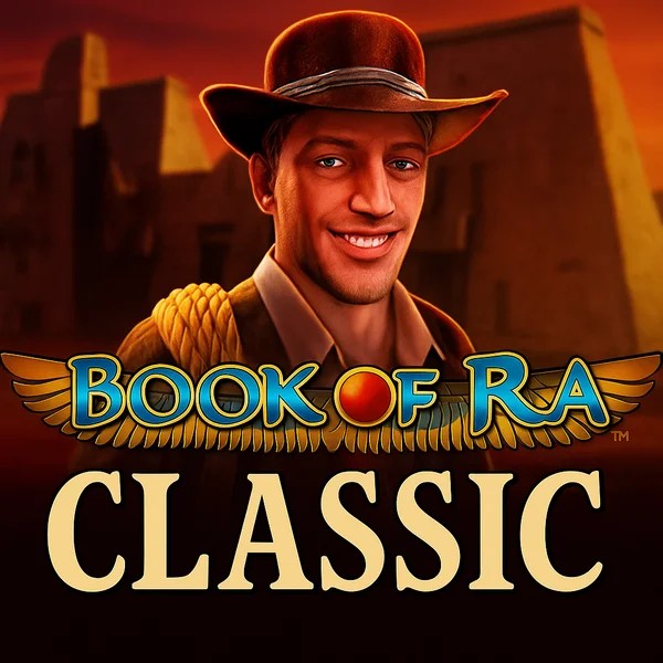 Book of Ra Classic slot logo by Novomatic at Lotto Casino