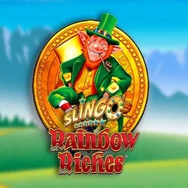 Slingo Rainbow Riches slot visual from Gaming Realms available on lotto-casinoo.com